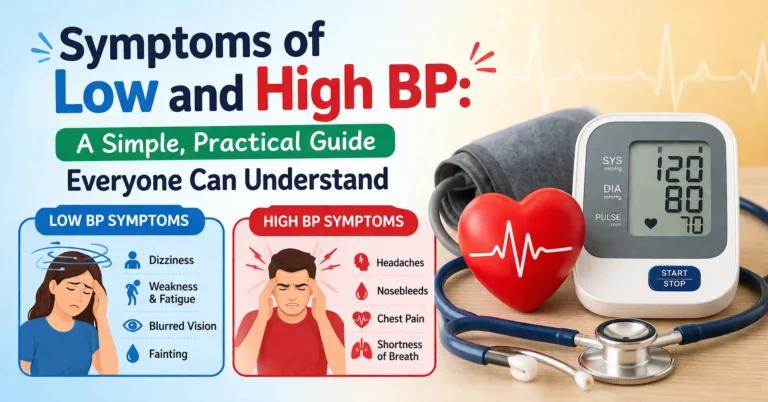 symptoms of low and high bp