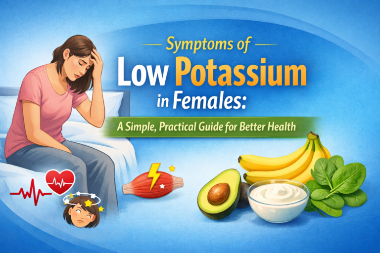 symptoms of low potassium in females