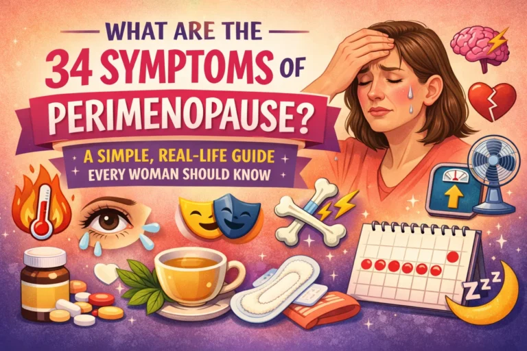 what are the 34 symptoms of perimenopause