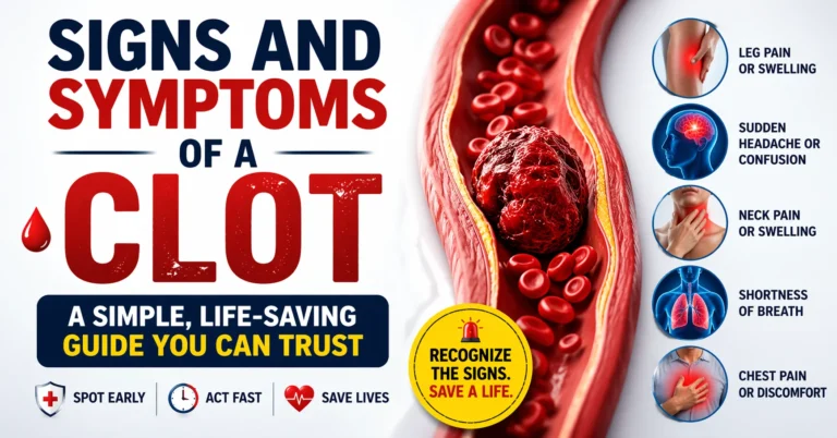 signs and symptoms of a clot