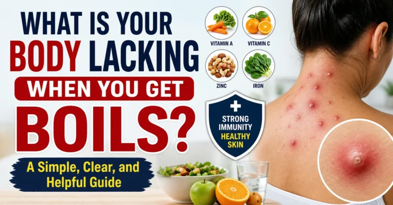 what is your body lacking when you get boils
